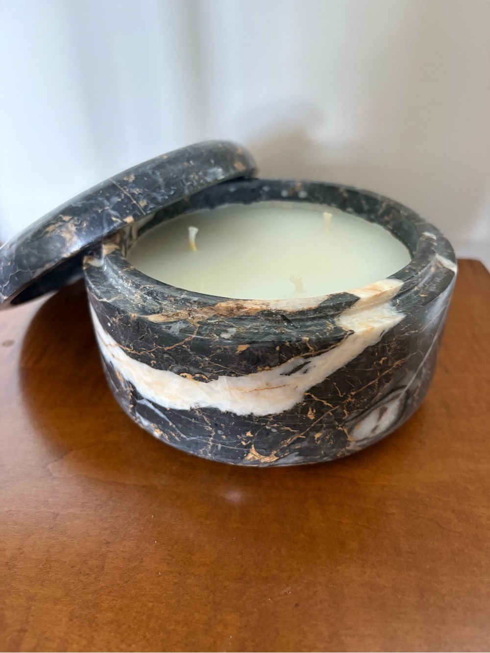 Marble Three-Wick Candle Jar/Bowl